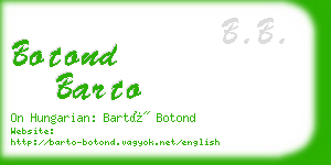 botond barto business card